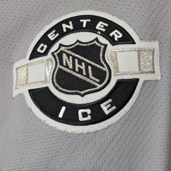 Adult L *STAINED* AVALANCHE Jersey CCM NHL Large Gray LS Center Ice CCM VTG 90s - Picture 5 of 13